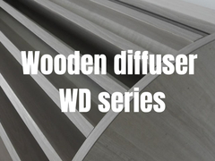 Madera sólida QRD Paneles de difusores acústicos PU Pintura de acabado Color de madera natural