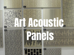 Panel de techo acústico perforado de madera Absorción de sonido y decoración artística