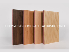 Panel acústico super micro perforado de madera para decoración Veneer HPL Melamina acabado