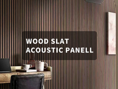 Elegantes paneles acústicos de pizarra de madera para interiores modernos y gestión del ruido