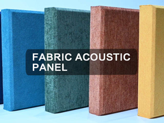 Panel acústico decorativo de tela elegante envuelto en PET para la pared del hospital infantil