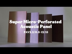Panel acústico micro-perforado con núcleo de aluminio y chapa de madera / acabado laminado