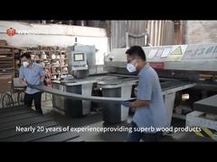 panel acústico de barras de madera