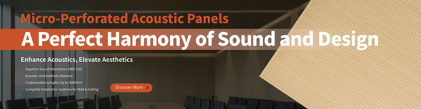 Panel acústico microperforado