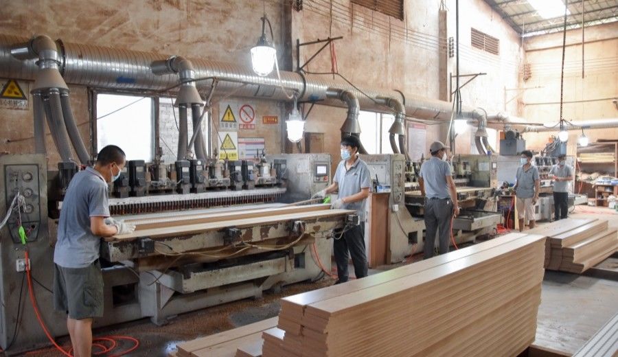 Guangzhou Wuyang Yiguan Acoustic Materials Co., Ltd. línea de producción del fabricante