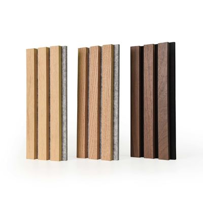 2400 mm de madera natural de roble acústico paneles de pared de pizarra con respaldo de feltro gris negro