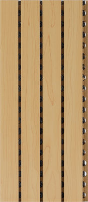 Panel acústico de fibra de madera MDF con ranuras de diseño clásico de absorción de sonido 2440mm