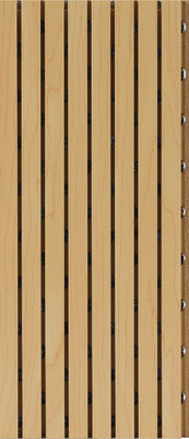 Paneles de pared de madera acústica con ranuras de 15 mm, 18 mm y 21 mm para decoración de absorción de sonido