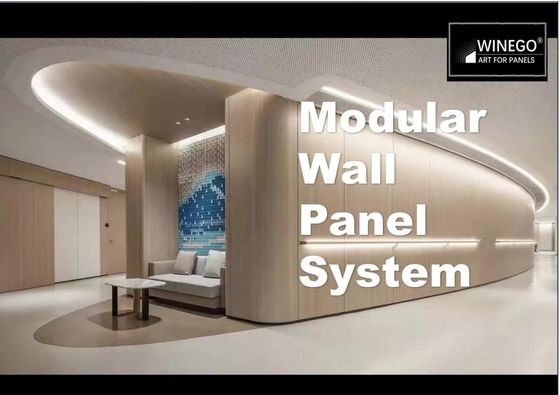 Panel de pared laminado de madera contrachapada modular para sala de estar