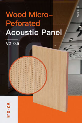 Panel de madera acústica super micro perforada con absorción de sonido 600x1200 1200x2400 mm