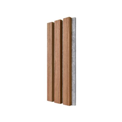 Panel de madera acústica a prueba de sonido de nuez de madera de pizarra Eco amigable acabado de chapa de ingeniería