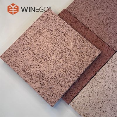 Pintura de colores Paneles acústicos de lana de madera Formas personalizadas Decoración