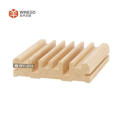 Madera sólida QRD Paneles de difusores acústicos PU Pintura de acabado Color de madera natural