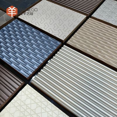 Panel de pared de chapa en relieve 3D elegante para diseño de interiores 2400mm